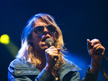 Ariel Pink's Haunted Graffiti, ayer durante su concierto en el recinto del Fórum, en Barcelona.