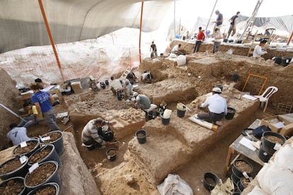 Excavations at the Nesher Ramla site in Israel.