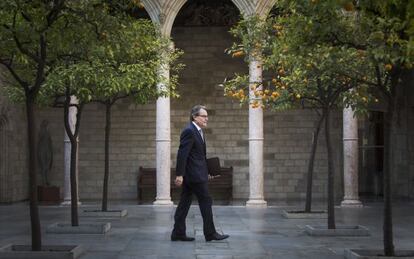 Artur Mas, el martes pasado en la Generalitat.