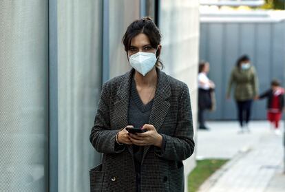 Sara Carbonero por las calles de Madrid, la semana pasada.