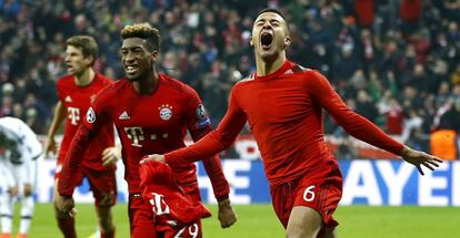 Thiago, tras marcar en la prórroga.