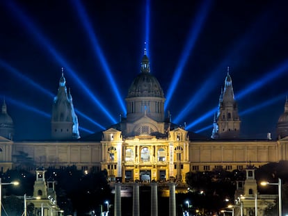 MNAC vist des de la plaça Espanya