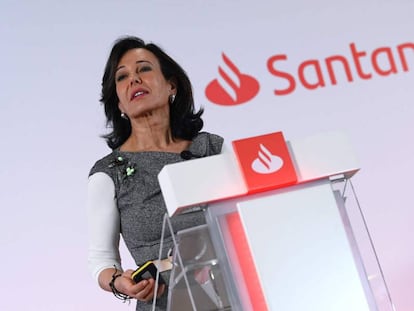 Ana Botín, presidenta do Santander, na inauguração da Conferência Bancária Internacional.