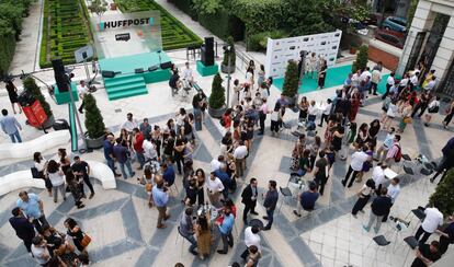 Fiesta del quinto aniversario del Huffington en España.