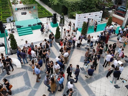 Fiesta del quinto aniversario del Huffington en España.