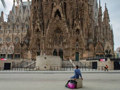 La Sagrada Família, el passat 3 de novembre, sense visitants després de l'aplicació de les noves restriccions. 