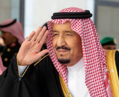 El rey Salmán, este lunes en Riad.