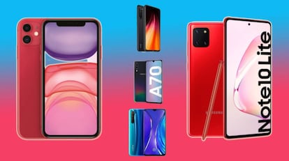 Una selección de móviles de alta y media gama de marcas como Apple, Xiaomi, Realme o Samsung a precios rebajados.