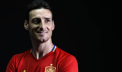 Aduriz, durante la entrevista