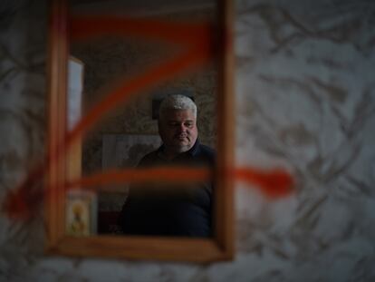Oleksandr Skita, ingeniero de 47 años que vivió en Chernóbil las semanas de ocupación rusa, este martes.