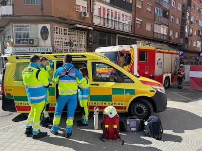 Los servicios de emergencias en el lugar del siniestro.