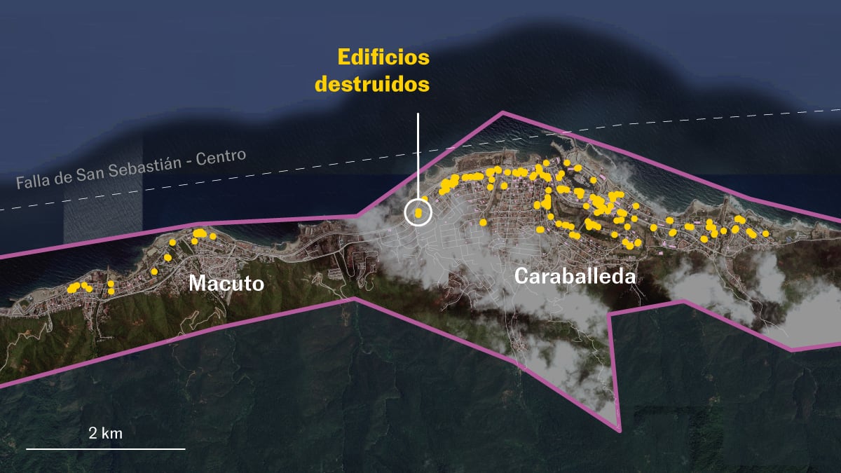 ¿Cuántos edificios han colapsado en Venezuela? Los satélites ya han identificado 434 bloques destruidos