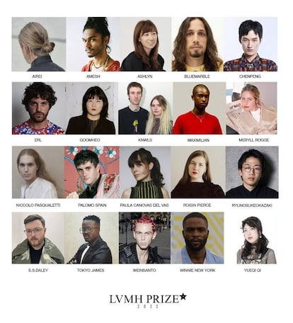 Imagen de los veinte nominados al premio LVMH