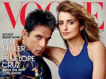 Portada de 'Vogue', con Ben Stiller y Penélope Cruz.