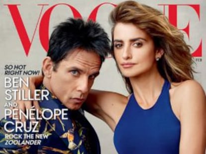 Portada de 'Vogue', con Ben Stiller y Penélope Cruz.