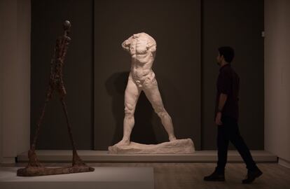 Exposición de Rodin y Giacometti en la Sala Recoletos de la Fundación Mapfre, en Madrid.
