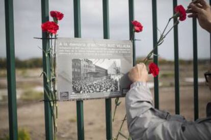 Cada any a SEAT homenatgen Antonio Ruiz Villalba, soldador mort pels trets de la policia el 1971.