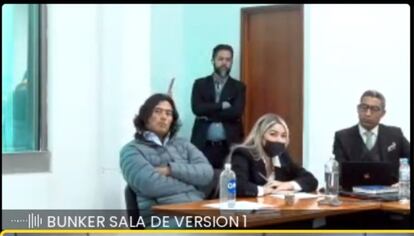 Captura de pantalla de un momento de la audiencia pública de imputación de cargos a Nicolás Petro, hijo de Gustavo Petro, llevada a cabo en agosto de 2023. 