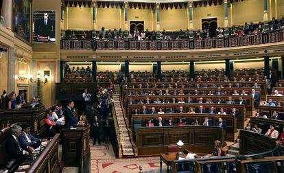 Pleno para la segunda votación de investidura de Pedro Sánchez.