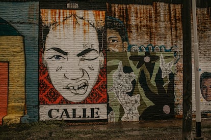 Arte urbano en los murales de Isla Maciel.