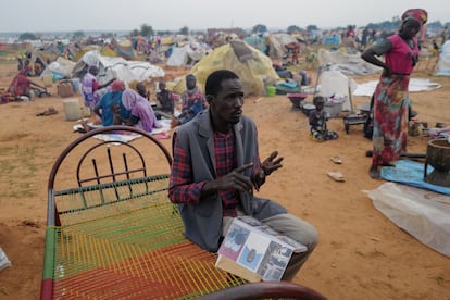 Adam Hassa, en un campamento de refugiados en Adre (Chad) en julio.