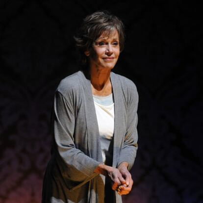 Jane Fonda, durante la representación de la  obra <i>33 Variations</i>, en Broadway.