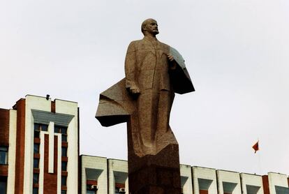 La estatua de Lenin en Tiráspol, capital de Transnistria.