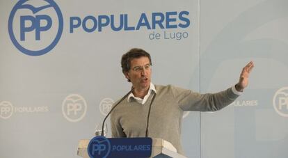 El presidente de Galicia, Alberto N&uacute;&ntilde;ez Feij&oacute;o, el pasado domingo en Lugo.