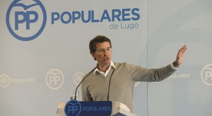 El presidente de Galicia, Alberto Núñez Feijóo, el pasado domingo en Lugo.