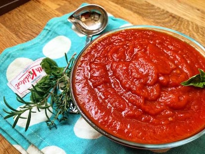 La salsa de tomate, una de las salsas madre oscuras