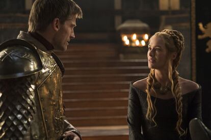 Nikolaj Coster-Waldau y Lena Headey, Jaime y Cersei Lannister en 'Juego de tronos'.