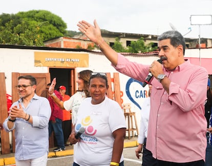 El presidente de Venezuela, Nicolás Maduro, en una fotografía cedida por Prensa del Palacio de Miraflores esta semana. 