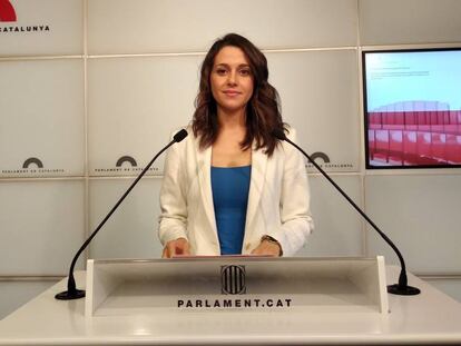 Inés Arrimadas, aquest dimecres al Parlament.