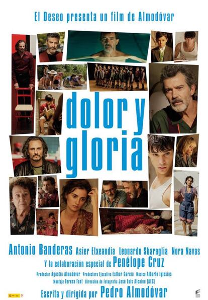 'Dolor y gloria', filme en el que Pedro Almodóvar entreteje momentos de su infancia y su madurez con pasajes ficcionados. Fue la quinta película más vista en 2019 y, desde su estreno, en marzo del pasado año, ha recaudado 5,7 millones de euros, ha sumado 947.400 espectadores y 16 nominaciones en los Premios Goya 2020.