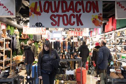 Rebajas en el centro de Madrid.