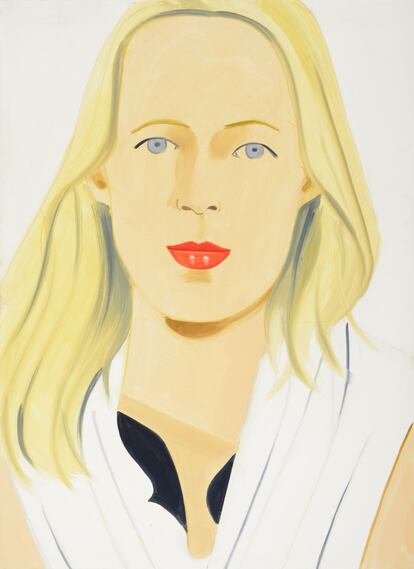 Otra de las pinturas de Alex Katz que se muestran en la exposición organizada en la galería parisina del austriaco Thaddaeus Ropac, 'Elise' de 2013.