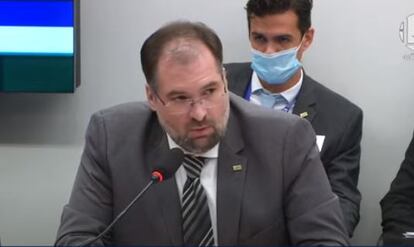 Danilo Dupas, presidente do Inep, fala durante audiência na Comissão de Educação da Câmara dos Deputados, nesta quarta-feira (10), sobre demissões na autarquia e andamento do Enem