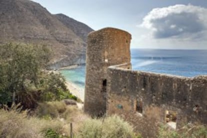 Cala de San Pedro, cerca de Las Negras, en Cabo de Gata (Almería).