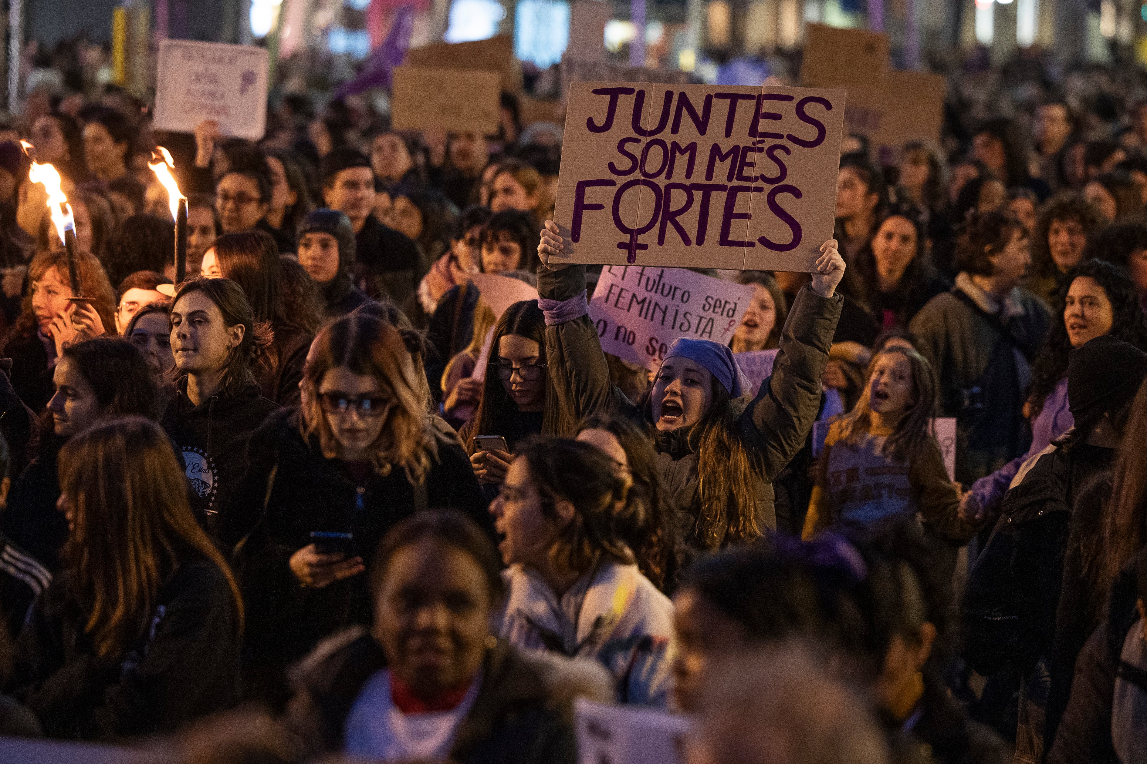 Manifestación del 8M, Día Internacional de la Mujer, en Barcelona en 2024. 