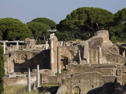 Una imagen de las ruinas de los ba&ntilde;os de Ostia antigua. 
