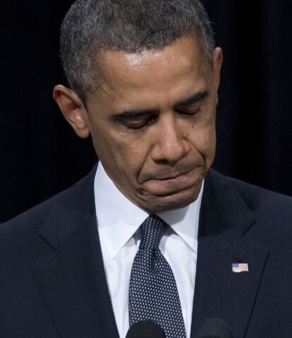 Obama en un acto en memoria de las víctimas de la escuela Sandy