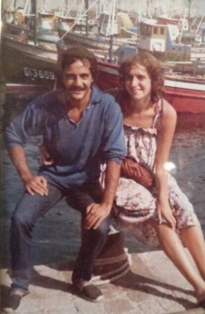 Hilary and Javier in Puerto de Lastres in 1979.