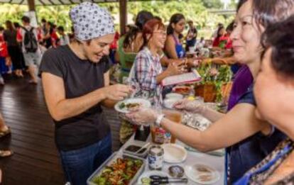 Uno de los encuentros gastronómicos del movimiento #Sgeatwithus, en Singapur.