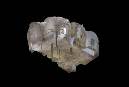 Imágene del Cenáculo de Jerusalén realizada con técnicas de fotogrametría.