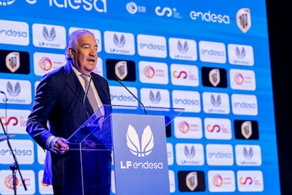 El consejero delegado de Endesa, José Bogas, durante el acto de presentación de la LF Endesa el pasado 18 de septiembre en Madrid.