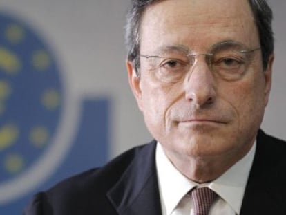 Draghi, durante una conferencia de prensa en julio.