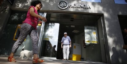 Oficina del Banco Pichincha en Madrid.