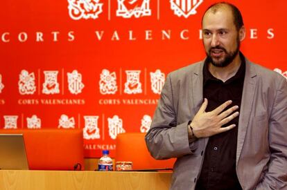 El diputado socialista Josep Moreno, este mi&eacute;rcoles en las Cortes Valencianas. 