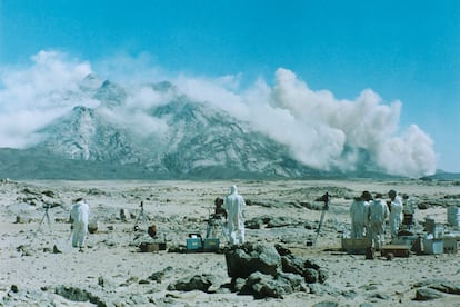 Pruebas nucleares en el macizo de Hoggar, en el Sáhara, al sur de Argelia, en 1963.