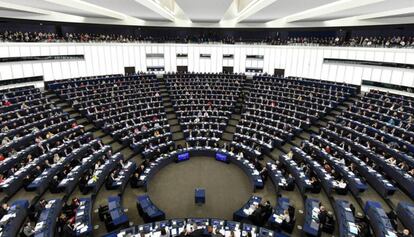 El Parlamento Europeo, durante la sesión plenaria de este martes. 